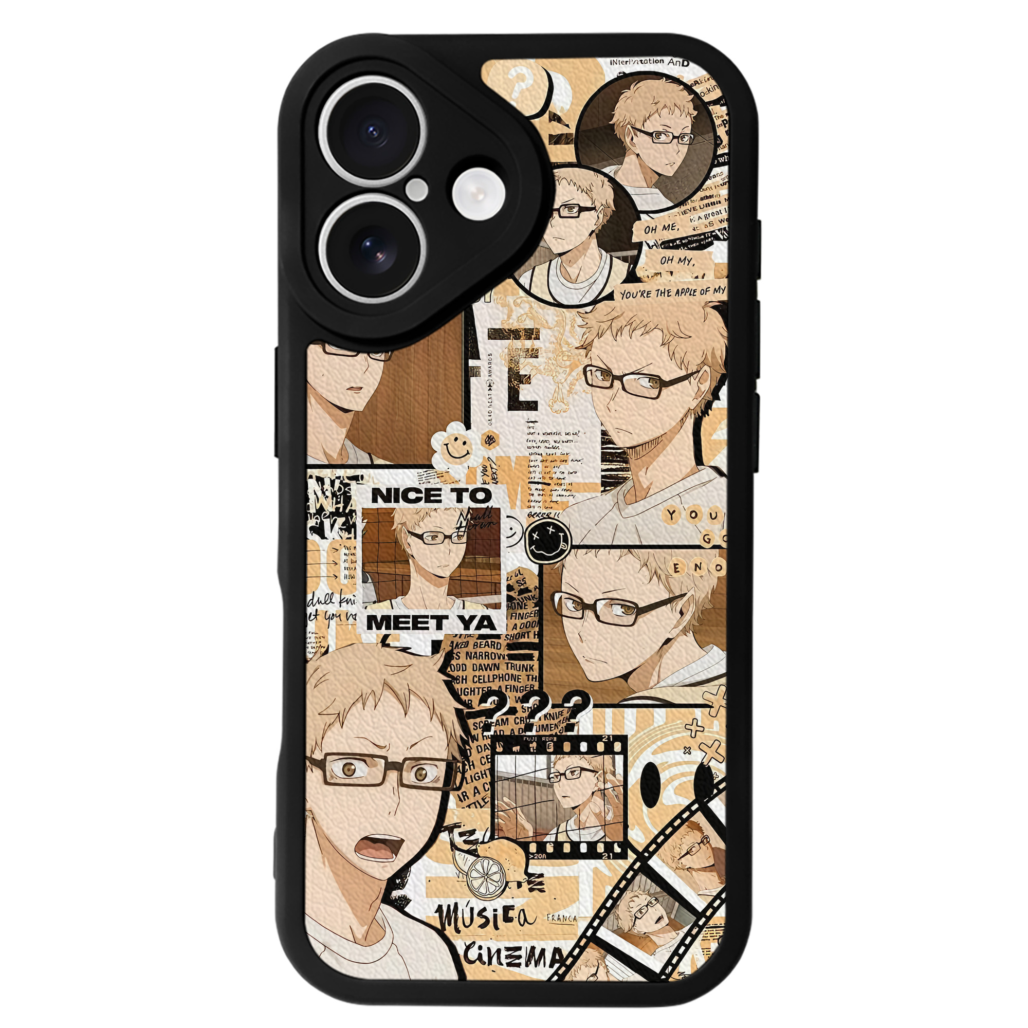 （画像用） ハイキュー!! Haikyu!! 【iPhone 16シリーズ対応】シリコンスマホケース（レザー調） 材質：シリコン